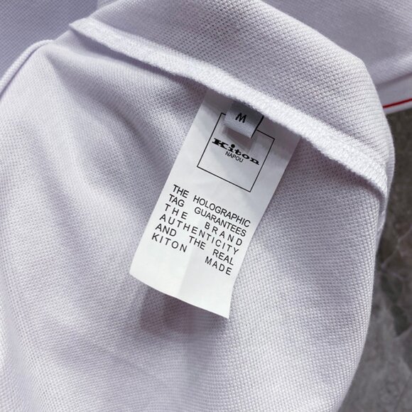 Kiton White Contrasting Polo Shirt - Picture 9 of 9